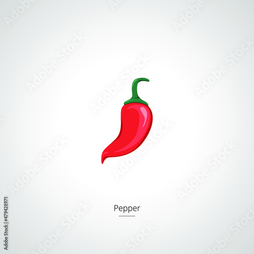 Vector illustration. Red hot peppers.