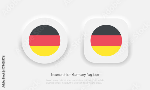 Free Download Flag of Germany round icon, badge or button. German national symbol in neumorphism style. Vector illustration EPS 10 - GFXLoad
