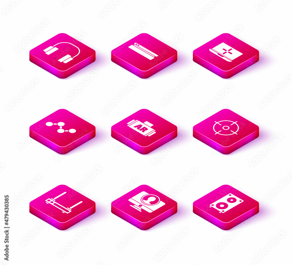 Set Router and wi-fi signal, Create account screen, Share, Ar, augmented reality, Stereo speaker, Target sport, Laptop and Video game console icon. Vector Set Router and wi-fi signal, Create account screen, Share, Ar, augmented reality, Stereo speaker, Target sport, Laptop and Video game console icon. Vector