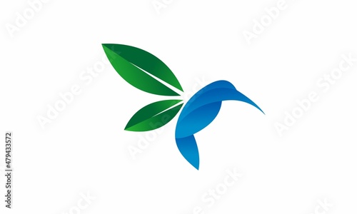 leaf and bird icon