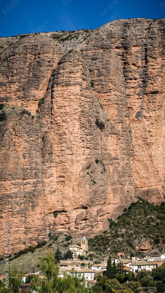 The Mallos de Riglos (English: Mallets of Riglos)[1] are a set of conglomerate rock formations, located in Aragon, Spain. 