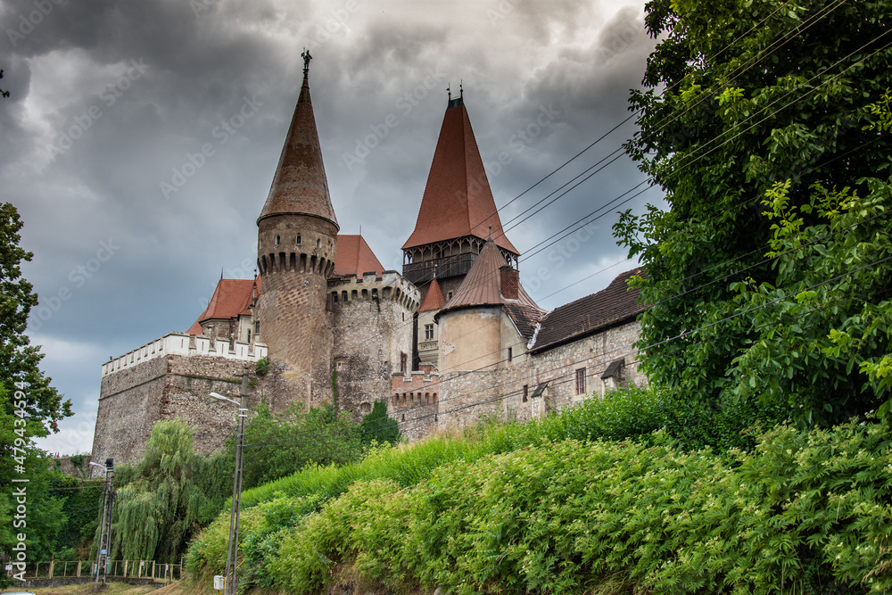 ROMANIA , Corvin Castle, Hunedoara, july 2021 Transylvania, 