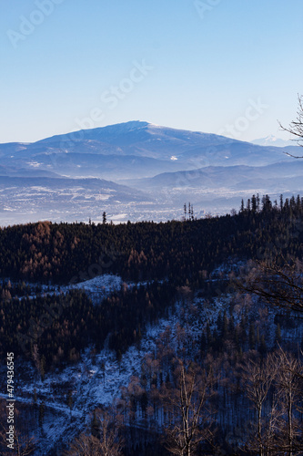 Babia Gora Mountain view from Szyndzielnia Mountain - Beskidy Mountains