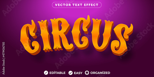 Circus Text Effect,Fully Editable Font Text Effect