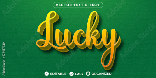 Lucky Text Effect,Fully Editable Font Text Effect