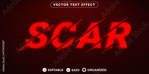 Scar Text Effect,Fully Editable Font Text Effect
