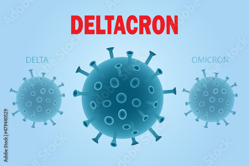 Coronavirus Variant disease, COVID-19 mutation with typography, Variant of Concern concept, vector illustration