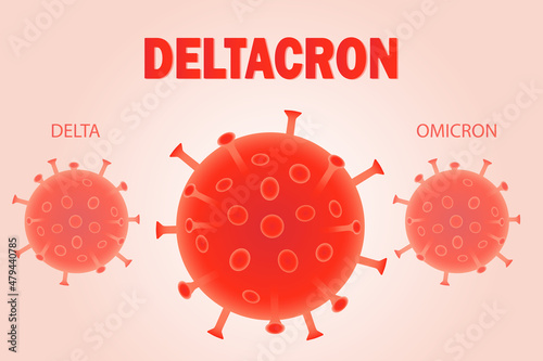 Coronavirus Variant disease, COVID-19 mutation with typography, Variant of Concern concept, vector illustration