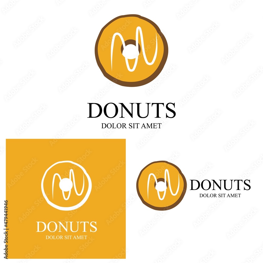 Donuts illustration logo vector template Donuts illustration logo vector template