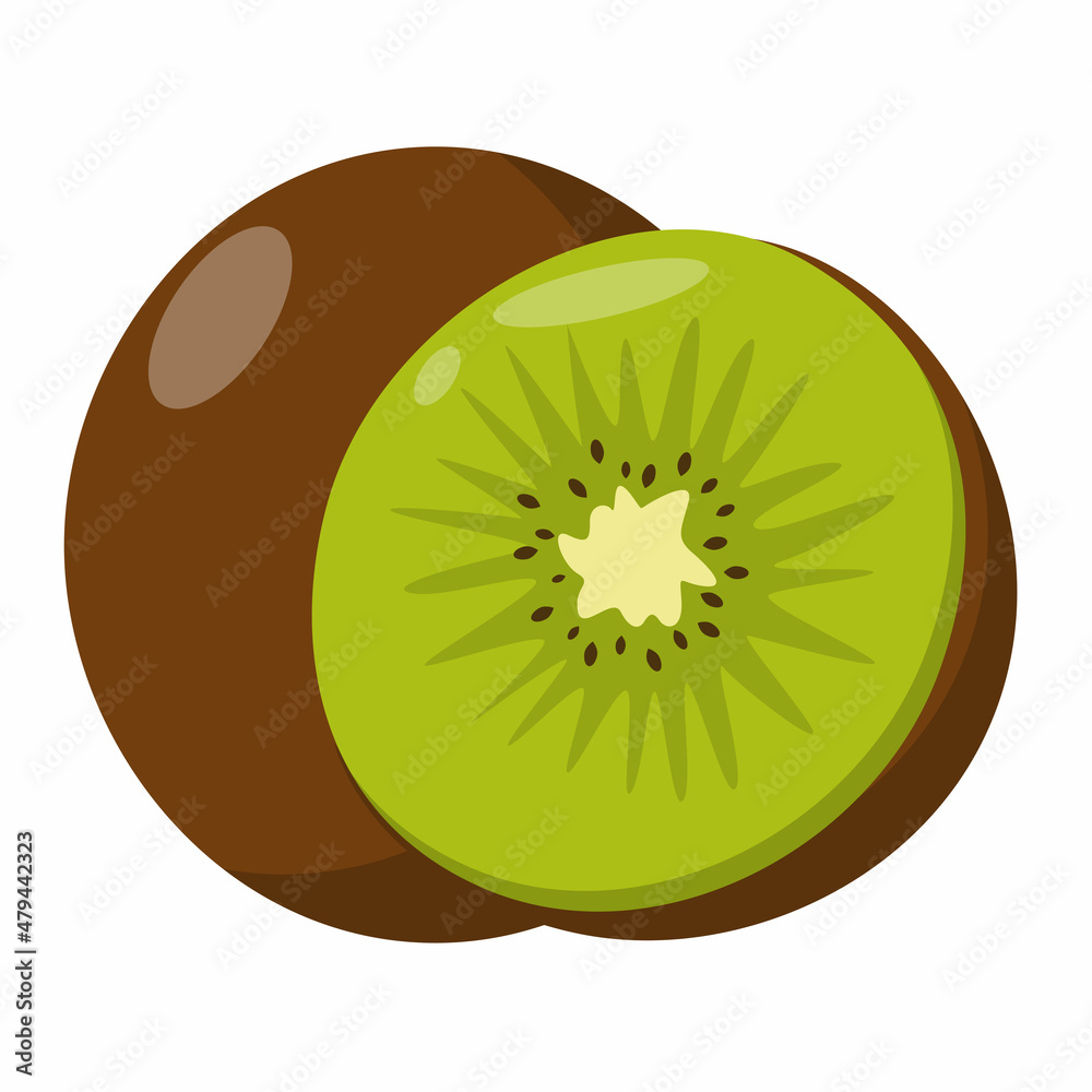 Obraz premium kiwi isolated on white background