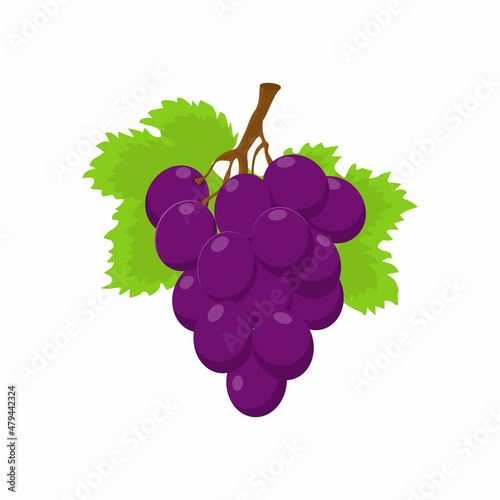 grapes isolated on white background
