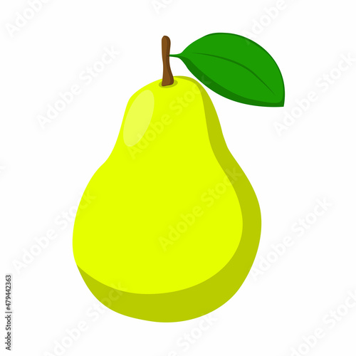 pear isolated on white background