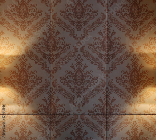 dark, baroque wallpaper wall may used as background © LeitnerR
