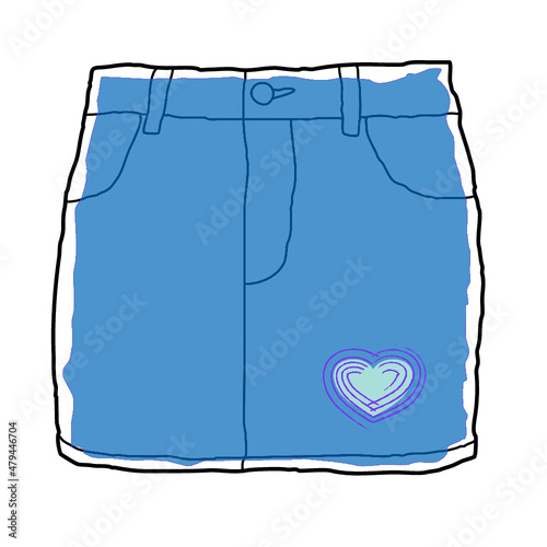 デニムのミニスカート 短いスカート　スカート