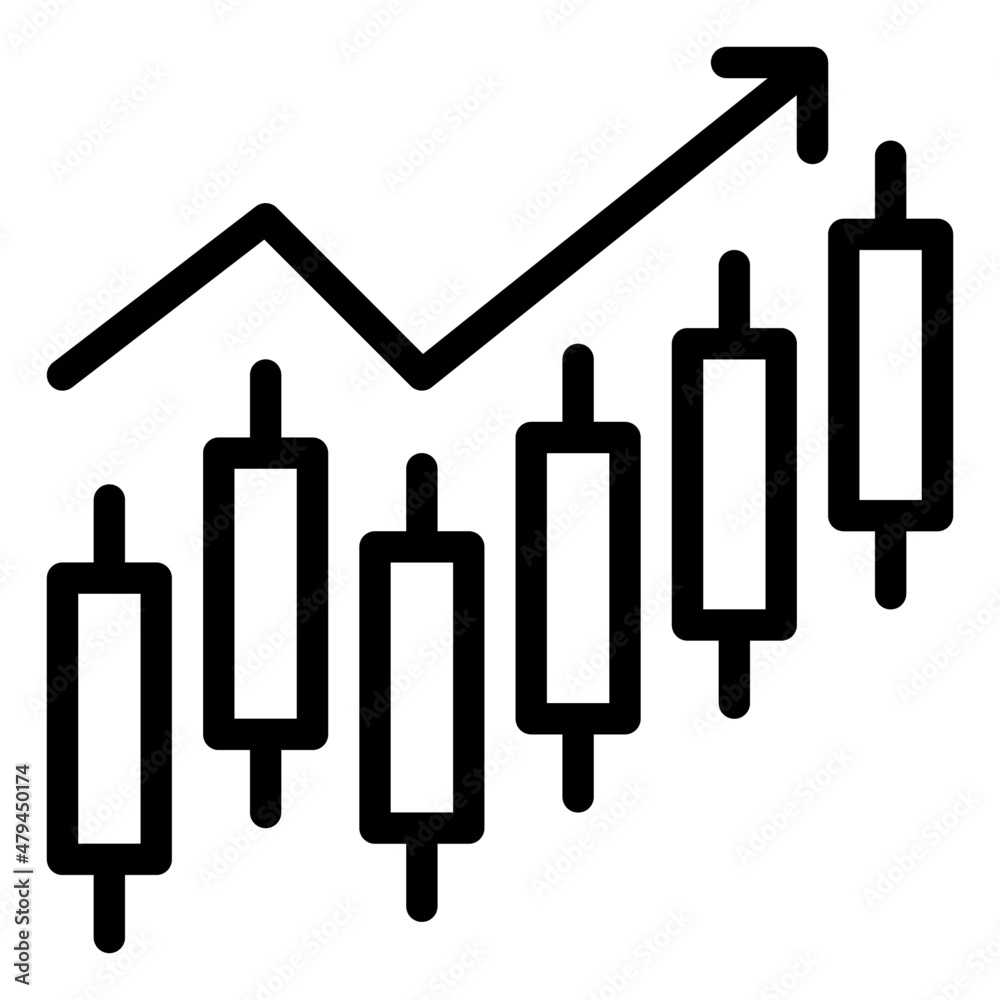 bullish market raise up chart candle graph invest investment business plan icon bullish market raise up chart candle graph invest investment business plan icon
