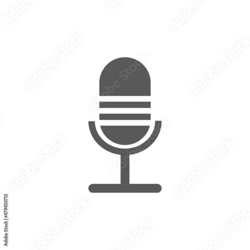 icon vector logo microphone podcast on white background