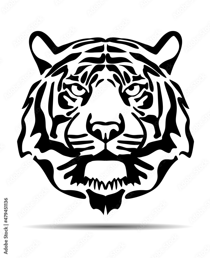 Tiger Head and Logo Icon. Vector Illustration. Tiger Head and Logo Icon. Vector Illustration.