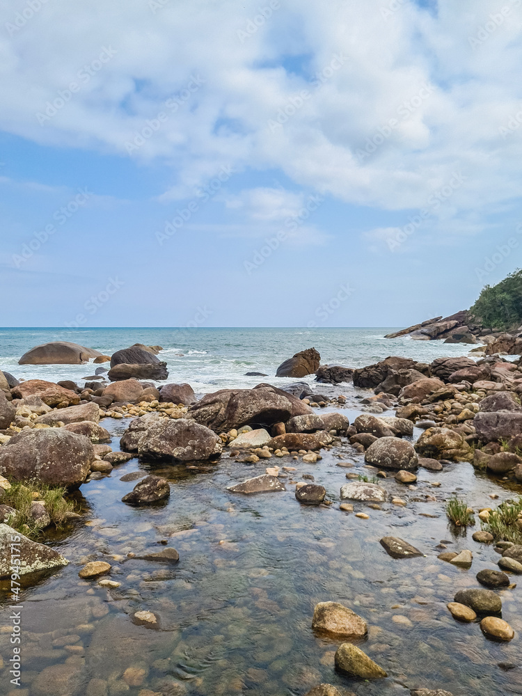 rocks and sea