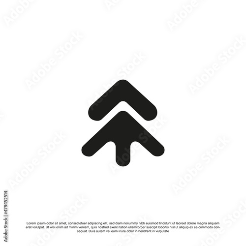 Simple arrow or growth logo design for your brand or business