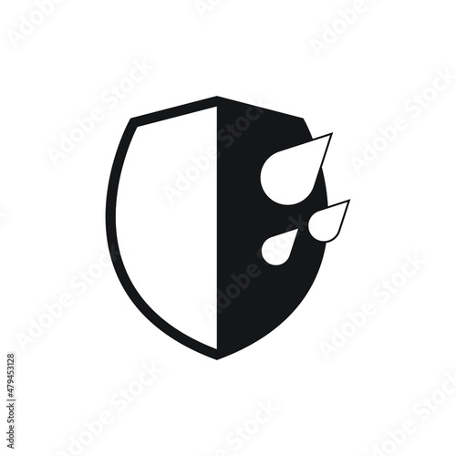 Waterproof icon design isolated on white background