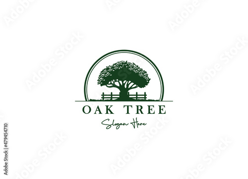 Oak Tree Vector Logo Illustration. Tree Logo