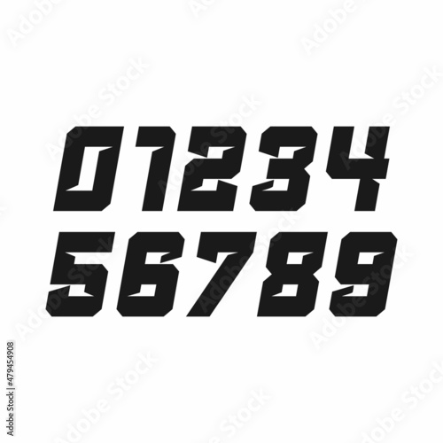 Racing number logo design