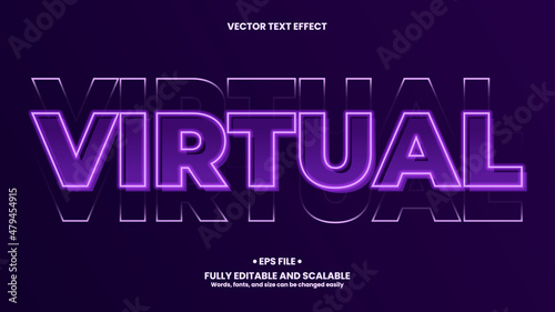 Virtual 3D Text Effect