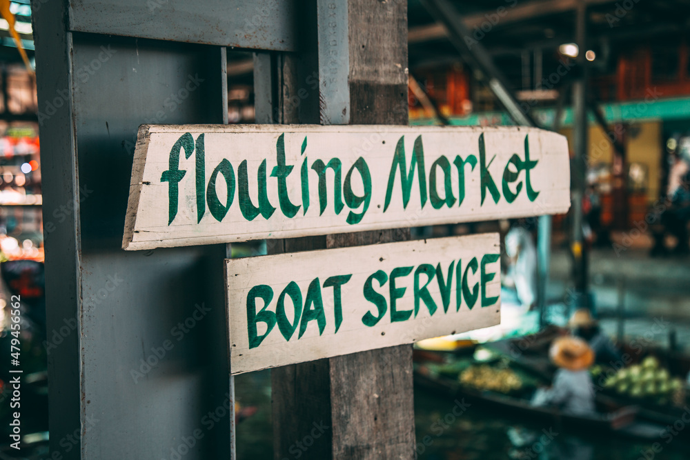 Damnoen Floating Market during covid in Ratchaburi province, Thailand