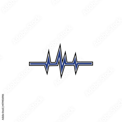 Sound waves vector illustration design