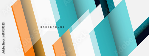 Vector background. Abstract overlapping color lines design with shadow effects. Illustration for wallpaper banner background or landing page