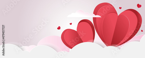 Collection of valentine’s day background set with heart.Editable vector illustration for website, invitation,postcard and sticker