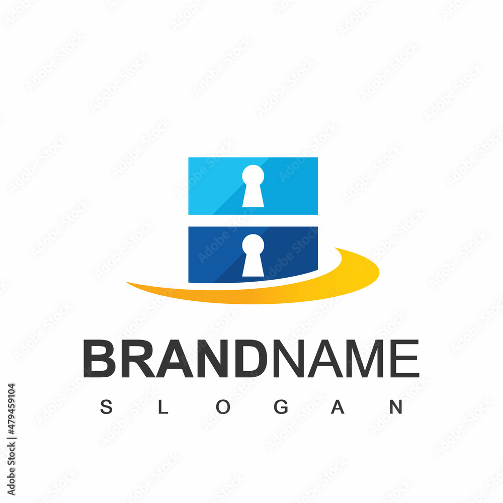 Secure Data, Hosting And Server Logo Template Secure Data, Hosting And Server Logo Template