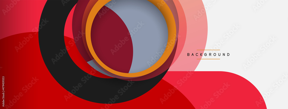 Vector round shapes circles minimal geometric background. Vector illustration for wallpaper banner background or landing page Vector round shapes circles minimal geometric background. Vector illustration for wallpaper banner background or landing page