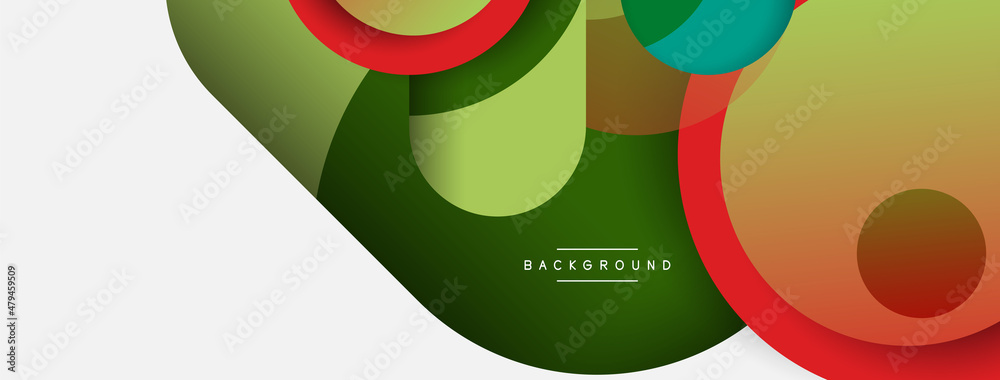 Circle and round shapes abstract background. Vector illustration for wallpaper banner background or landing page Circle and round shapes abstract background. Vector illustration for wallpaper banner background or landing page
