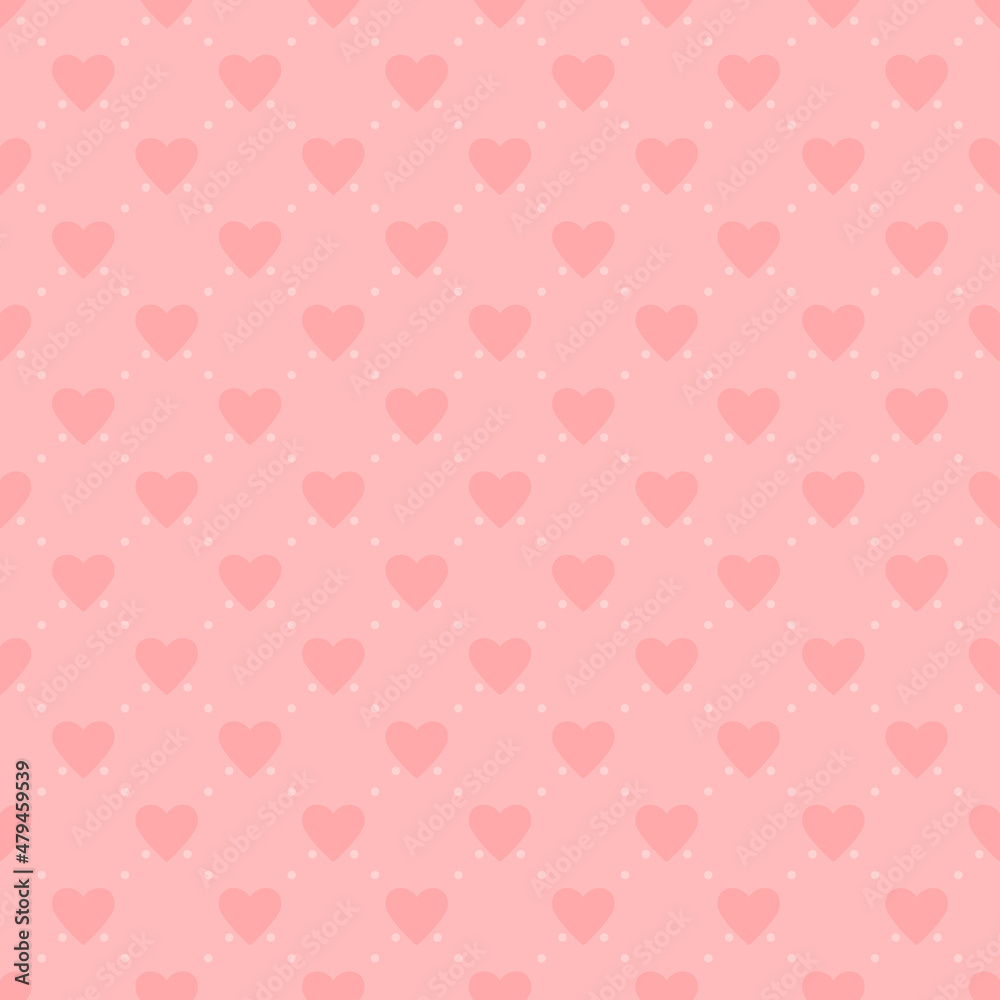 pink valentine repetitive background with dots and hearts. wedding illustration. vector seamless pattern. modern stylish texture. fabric swatch. wrapping paper. design template for greeting card pink valentine repetitive background with dots and hearts. wedding illustration. vector seamless pattern. modern stylish texture. fabric swatch. wrapping paper. design template for greeting card