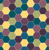 color repetitive background with hexagons outline. vector seamless pattern. fabric swatch. wrapping paper. continuous print. geometric design element for home decor, apparel, textile, cloth