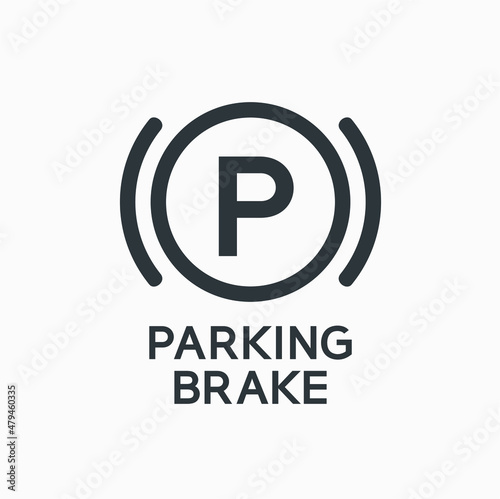 parking brake signal, vector art.