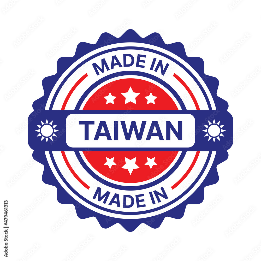 Made in Taiwan stamp vector illustration.