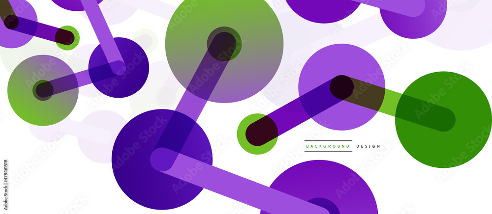 Abstract background. Round dots connected by lines. Trendy techno business template for wallpaper, banner, background or landing Abstract background. Round dots connected by lines. Trendy techno business template for wallpaper, banner, background or landing