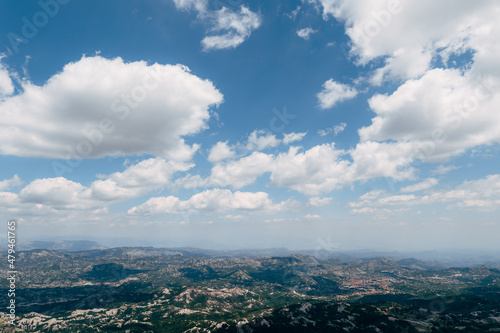 Mountain panorama from the top of Mount Lovcen. Montenegro © Nadtochiy