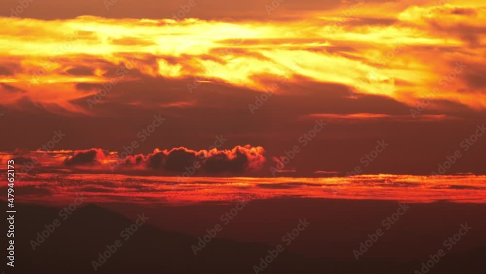 Time lapse of majestic sunset or sunrise landscape beautiful cloud and sky nature landscape scence. 4K footage.