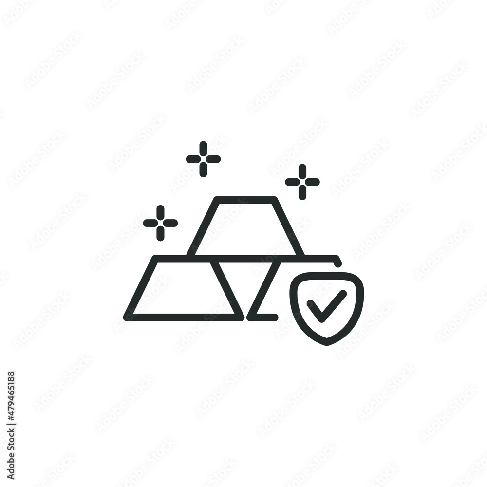 simple vector icon Gold security editable. isolated on white background. simple vector icon Gold security editable. isolated on white background.
