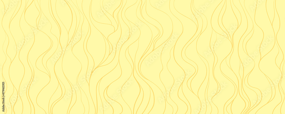 Chaos pattern. Wavy background. Hand drawn waves. Seamless wallpaper on horizontally surface. Stripe texture with many lines. Print for banners, flyers or posters. Line art