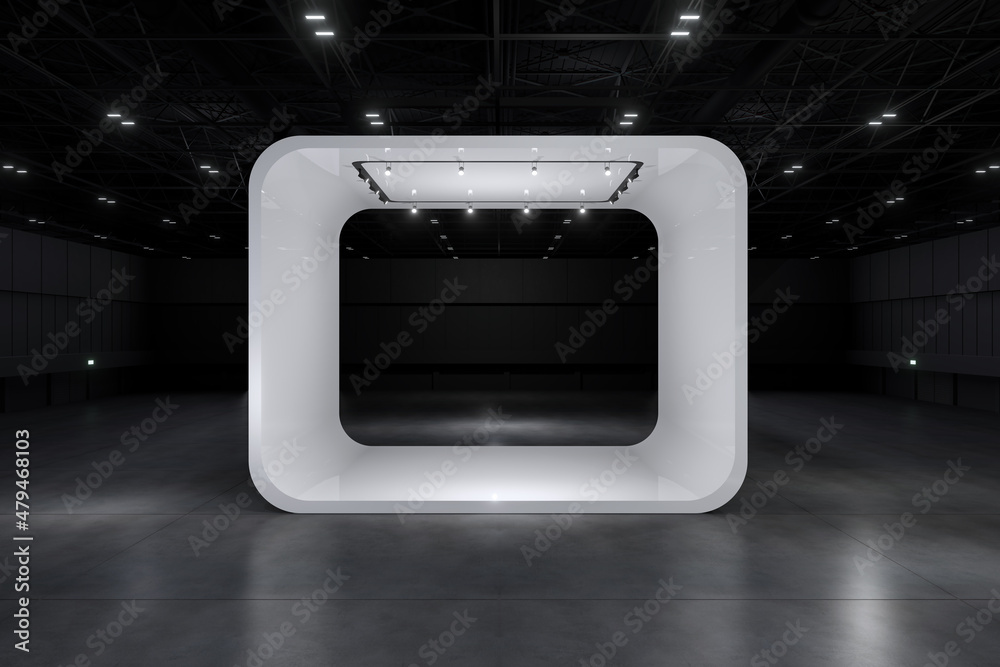 Exhibition stand for mockup and Corporate identity,Display.Empty booth ...