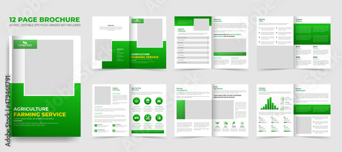 Agriculture farming services brochure template, agro farm flyer, Organic Farming brochure, Organic Farming banner, Organic Farm presentation