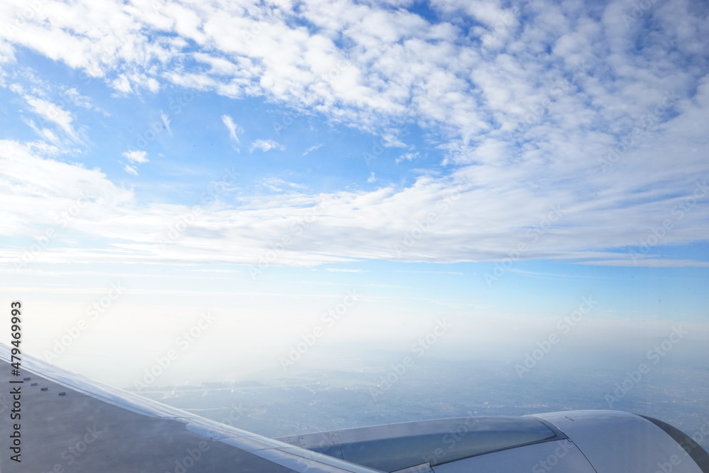 Cloudy Sky from Airplane - 日本 東京 飛行機からの景色 Cloudy Sky from Airplane - 日本 東京 飛行機からの景色