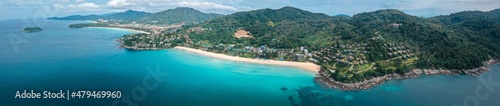 Aerial view of Kata and Kata Noi beach in Phuket province, in Thailand © pierrick
