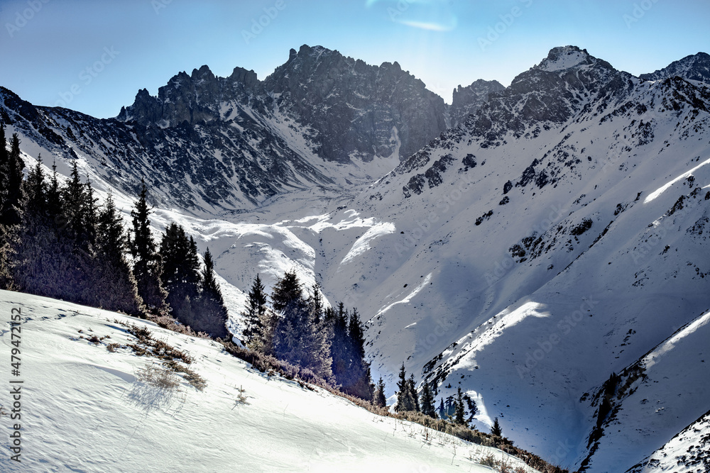 Obraz premium ski resort in the mountains