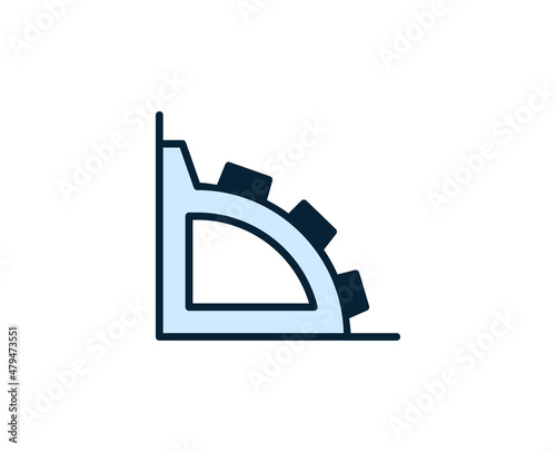 Cash register line icon. Vector symbol in trendy flat style on white background. Commerce sing for design.