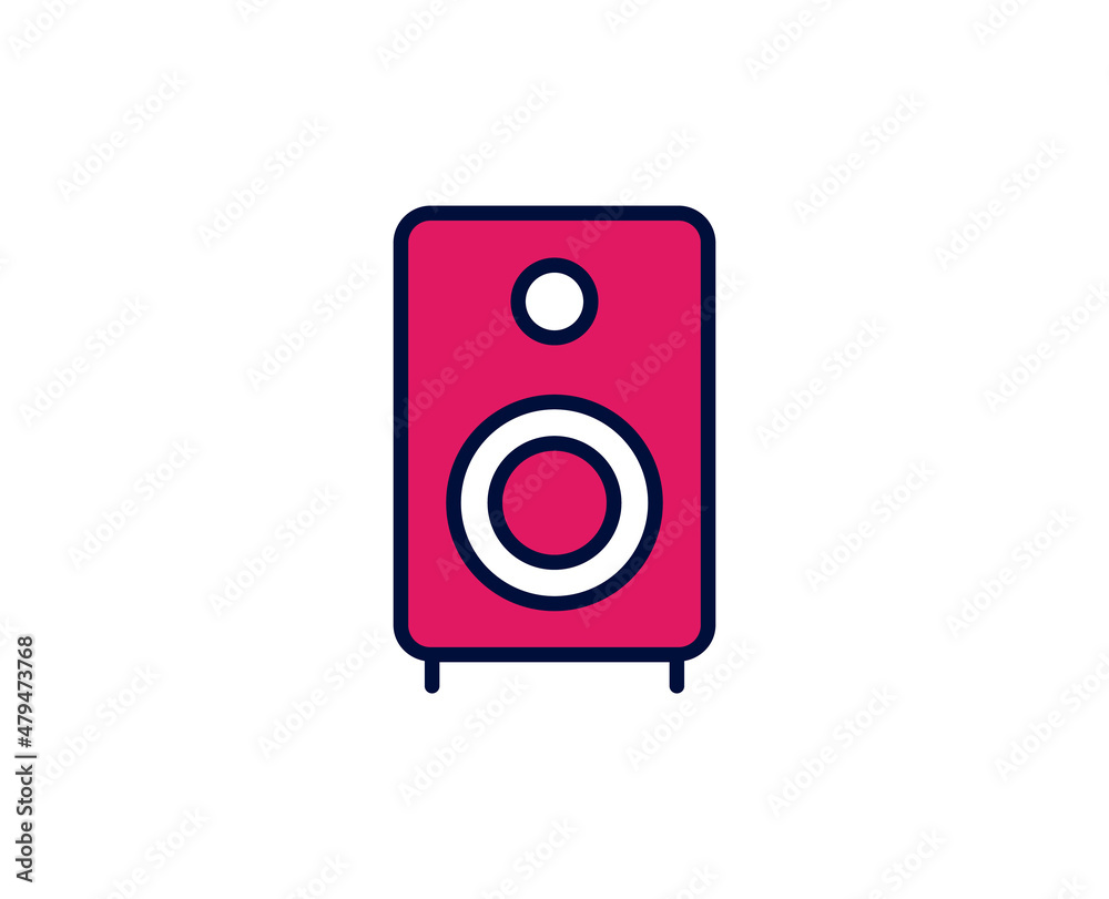 Soundspeaker flat icon. Single high quality outline symbol for web design or mobile app. Holidays thin line signs for design logo, visit card, etc. Outline pictogram EPS10 Soundspeaker flat icon. Single high quality outline symbol for web design or mobile app. Holidays thin line signs for design logo, visit card, etc. Outline pictogram EPS10